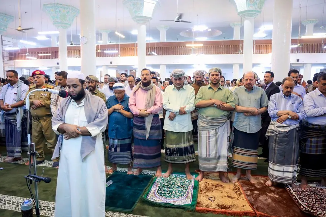عضوا مجلس القيادة الرئاسي العليمي والصبيحي ورئيس ا...