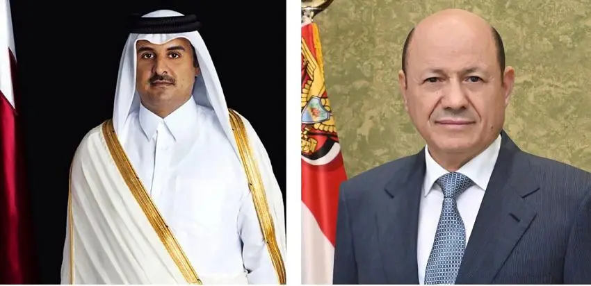 رئيس مجلس القيادة يعزي أمير دولة قطر