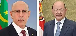 رئيس مجلس القيادة يتلقى برقية تعزية من الرئيس الموريتاني