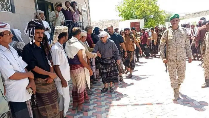 وفد انتقالي الضالع يشارك بعزاء هادي في أبين