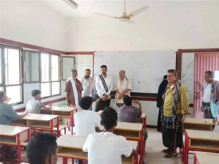 المغربي يُدشّن امتحانات الثانوية العامة لعام 2025-2026م في مديرية الملاح لحج
