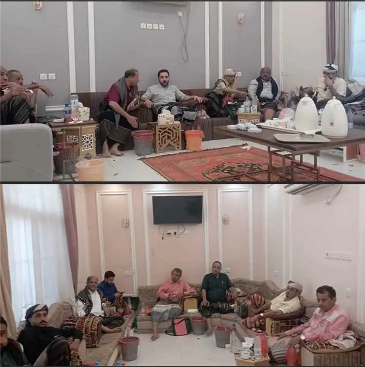 منزل السلطان العفيفي بعدن يجمع مشائخ ووجهاء من محا...