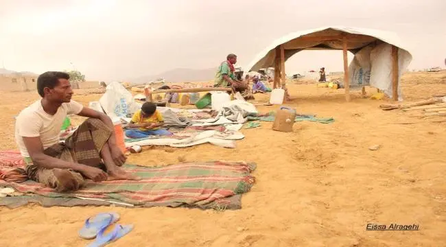الجوع يقتل نازحة مسنّة داخل مخيمات عبس بمحافظة حجة اليمنية