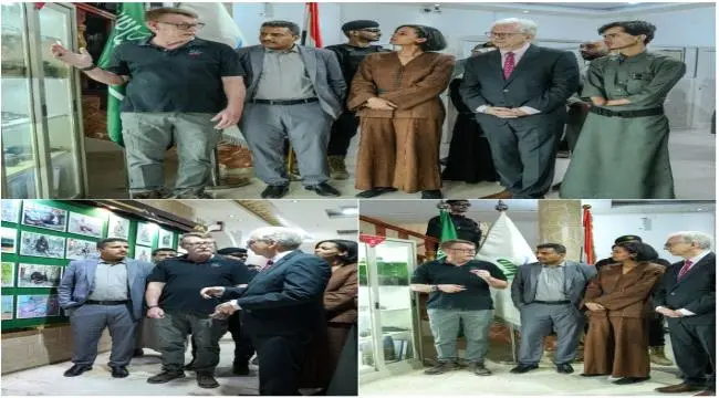 سفير ألمانيا يشيد بجهود مسام خلال زيارة إلى مأرب ....
