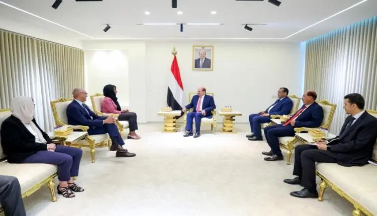 شائع يستقبل في عدن وفد أممي رفيع ويؤكد على أهمية ح...