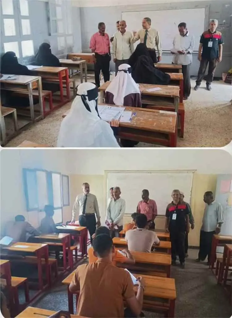 المحوري وباسلهف يزوران مركز باتيس الامتحاني ويشيدان بمستوى التنظيم والترتيب