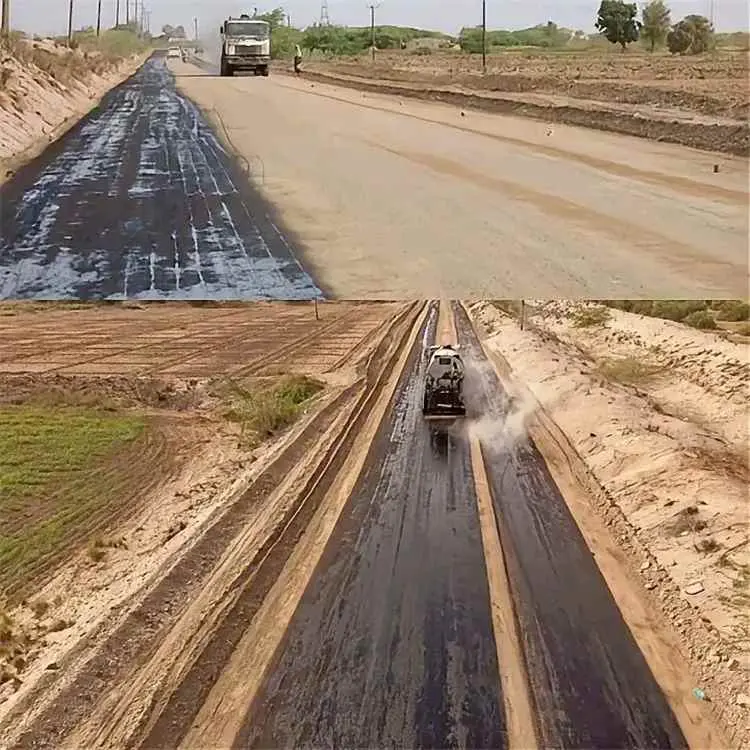 بدء أعمال رش مادة (MC) التمهيدية لمشروع طريق "جعار...