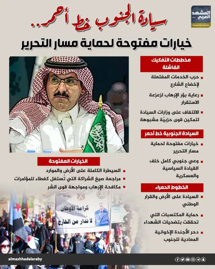 سيادة الجنوب خط أحمر.. خيارات مفتوحة لحماية مسار ا...