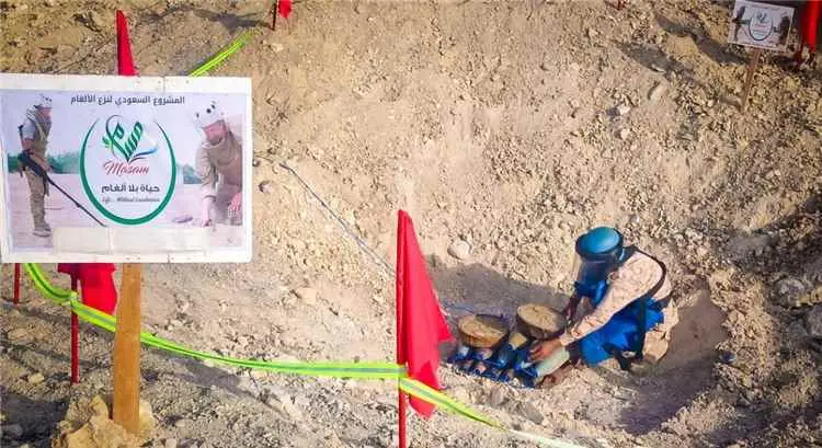 مشروع «مسام» يتلف 724 قطعة من المخلفات الحربية في...