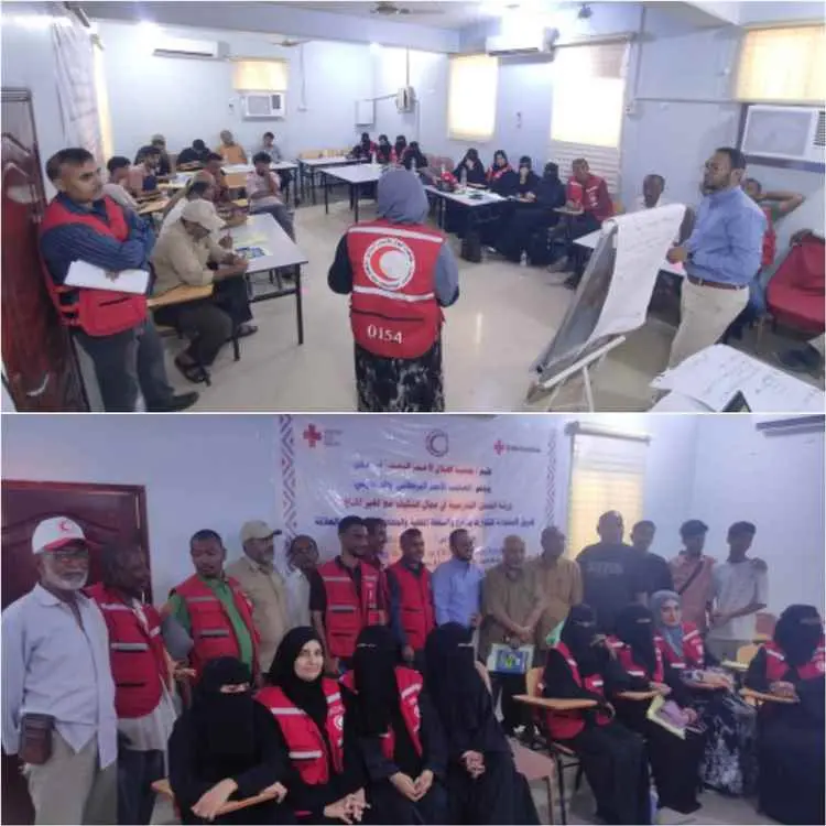 جمعية الهلال الأحمر في عدن تختتم ورشة تدريبية حول التكيف مع التغيرات المناخية