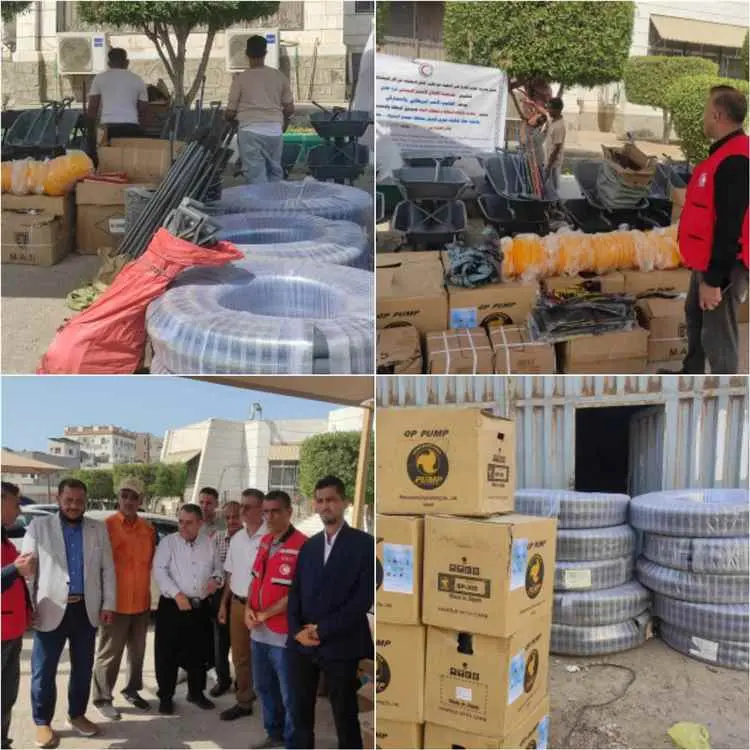 الهلال الأحمر في عدن يعزز جاهزية صندوق النظافة بمع...