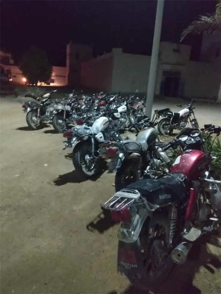 أمن غيل بن يمين ينفذ حملة أمنية لضبط الدراجات النا...