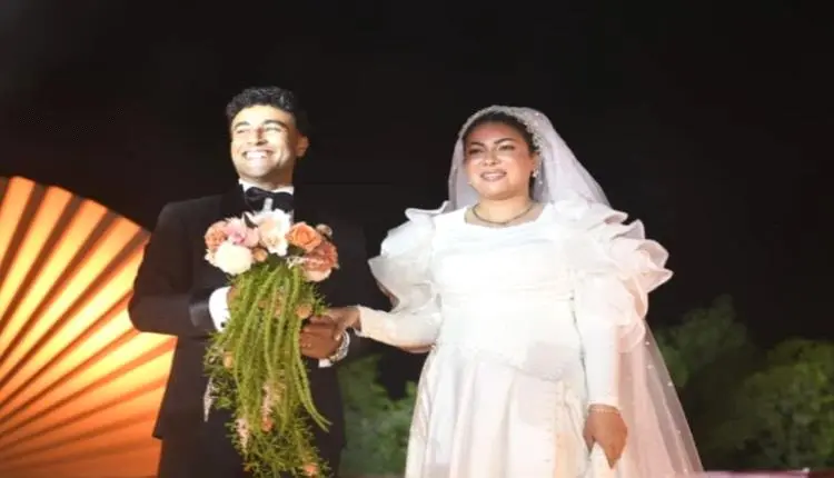 بحضور نجوم الفن والرياضة.. ابنة صبحي خليل تفاجئ زوجها وتهديه أغنية لأنغام في حفل زفافهما