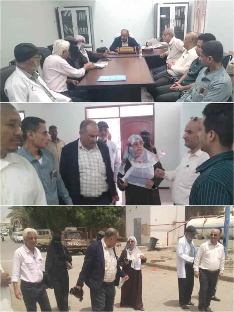 رئيس هيئة مستشفى الرازي أبين يستقبل فريق وزارة الص...