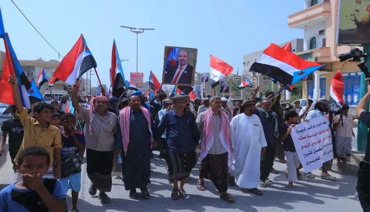 انتقالي المهرة ينظم مسيرة جماهيرية حاشدة في الغيضة...