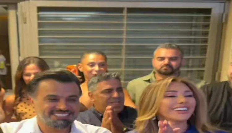نجوى كرم تحسم شائعات الطلاق بظهورها مع زوجها رجل ا...