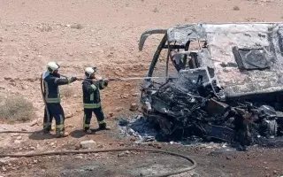19 قتيلاً على الأقل بحادث اصطدام حافلتين في سورية