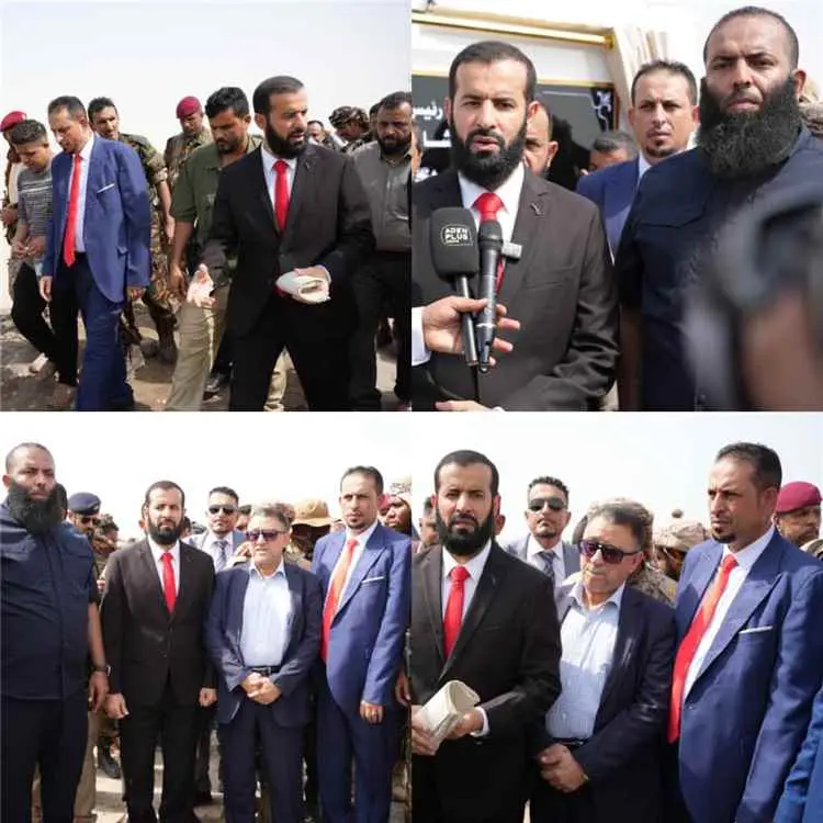 محافظ أبين يضع حجر أساس تعويضات "العلم" ويعطي الأولوية للمواطن