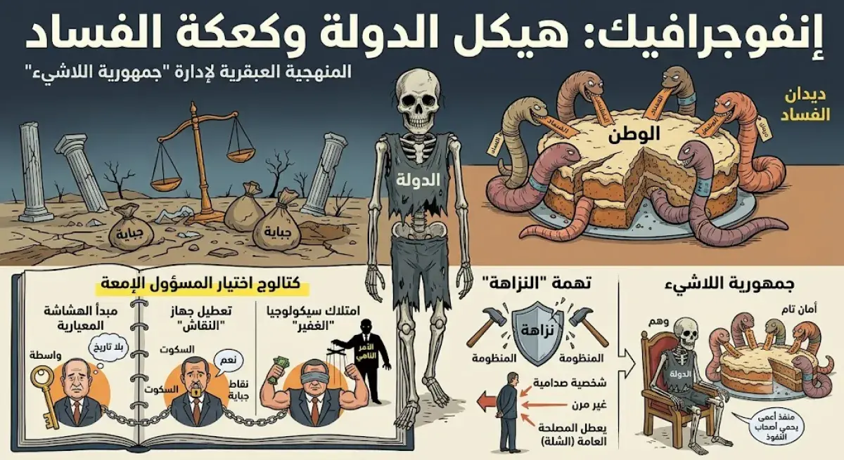 الدولة مجرد هيكل عظمي وديدان الفساد يتقاسمون كعكة...