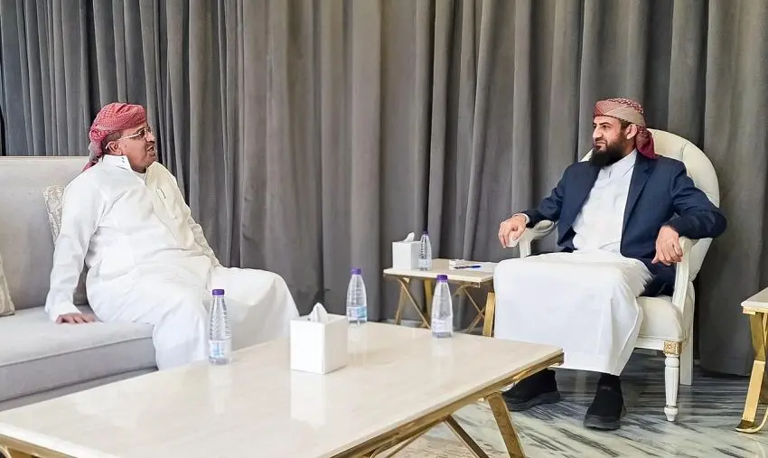 قائد ألوية العمالقة الجنوبية يلتقي محافظ البيضاء و...