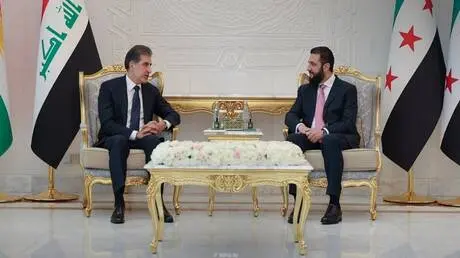 الشرع يستقبل بارزاني في دمشق ومباحثات لتعزيز التعا...