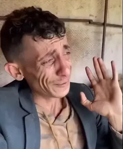 شاهد مواطن يمني يبكي قهراً من الظلم  ودموعه وعبارا...