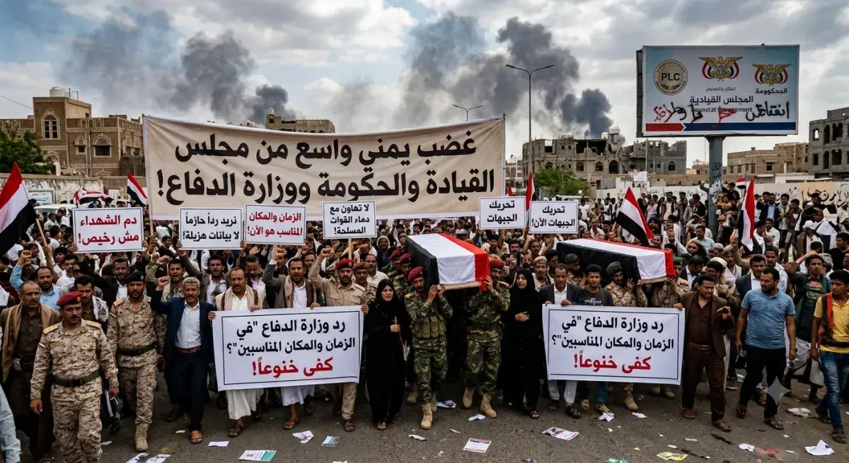اليمن: غضب شعبي واسع من ردود فعل القيادة العسكرية...