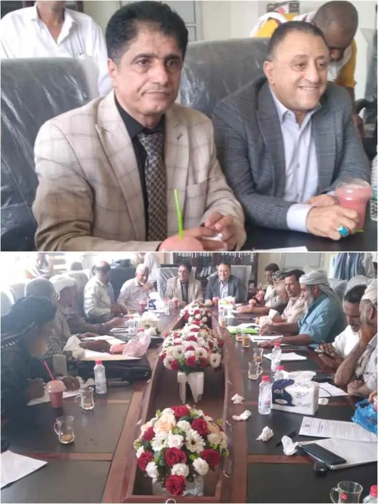 بحضور الأمين العام الحامد مكتب تربية أبين يعقد اجتماعاً لمدراء التربية بالمديريات وشعب وإدارات التربية بالمحافظة