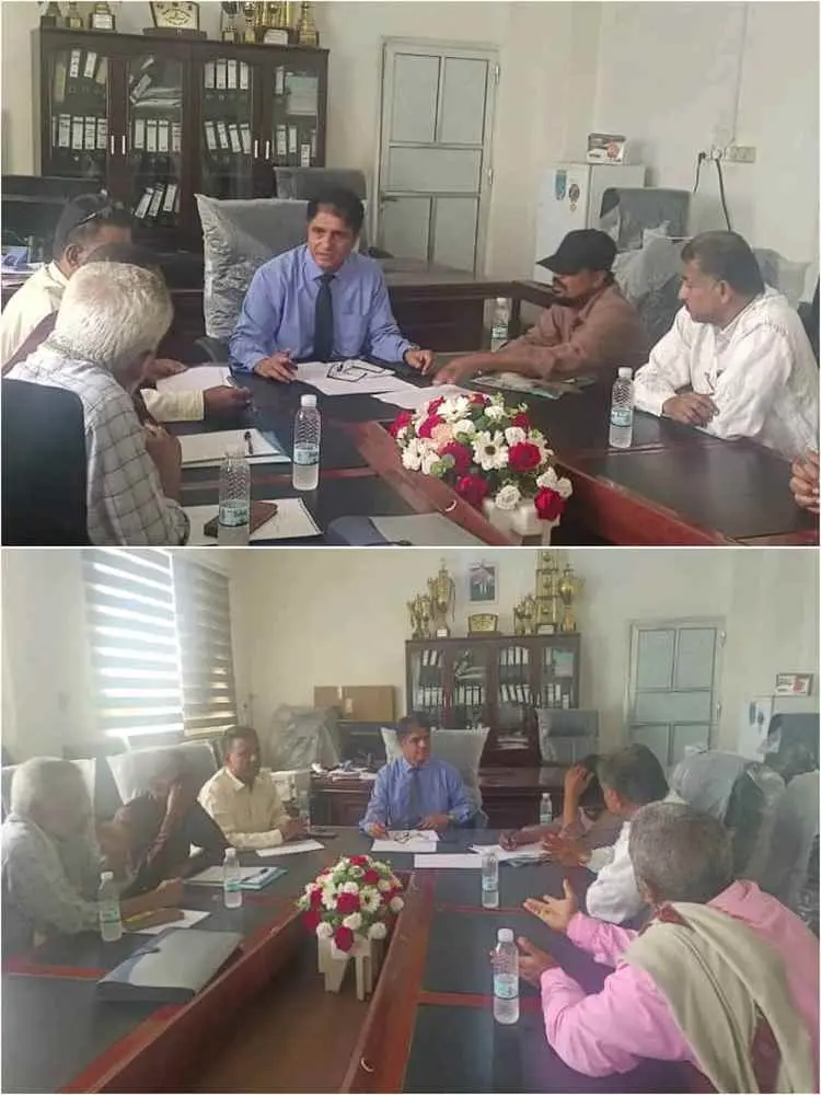 مدير عام تربية أبين يلتقي لجنة المراجعة لكشوفات ال...