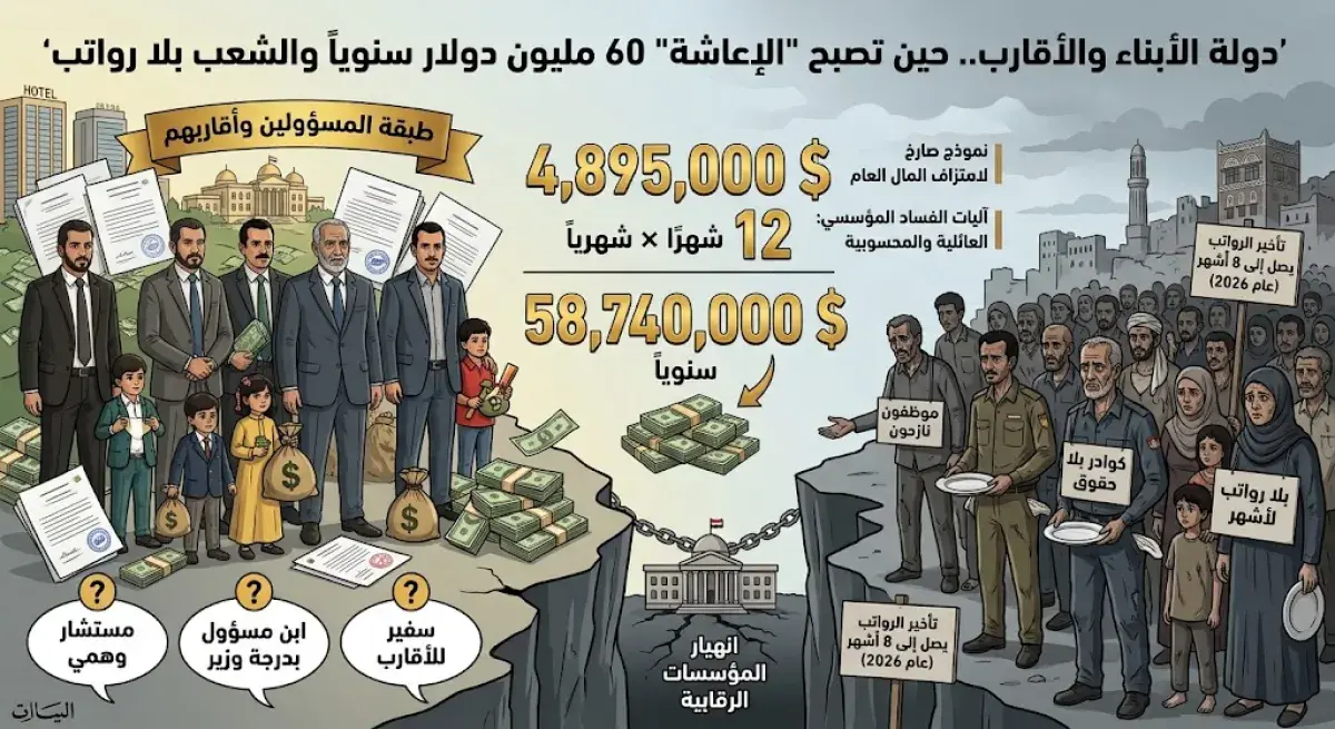 دولة الأبناء والأقارب.. حين تصبح "الإعاشة"  60 ملي...