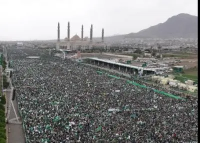صنعاء .. إحتشاد مليوني احتفاء بالمولد النبوي الشري...