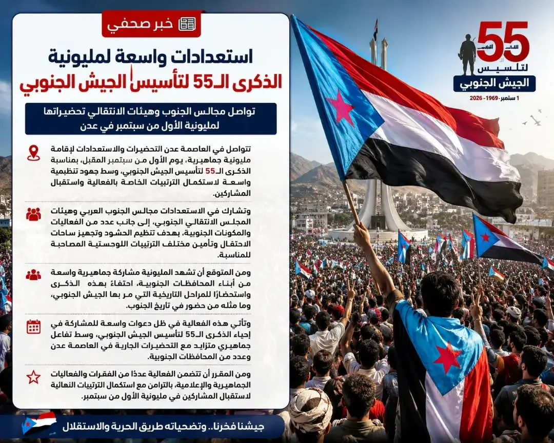 أبناء الجنوب يتأهبون استعداداً لمليونية الذكرى الـ...