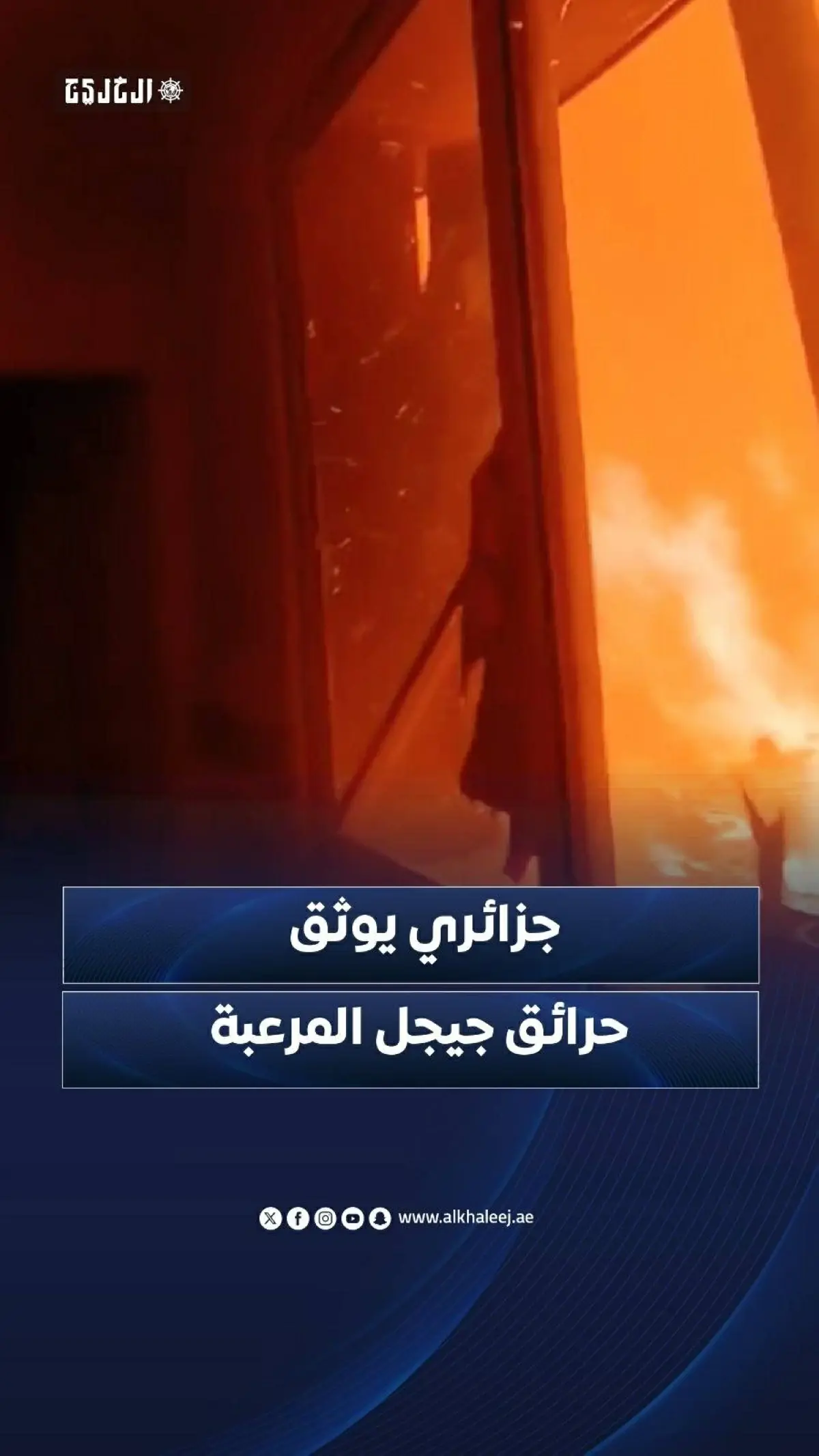 جزائري يلهج بالدعاء مع اقتراب حرائق الغابات من منز...