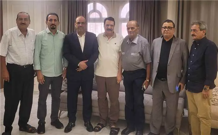السفير علي منصر يستضيف الميسري ومحمد علي أحمد ويتف...