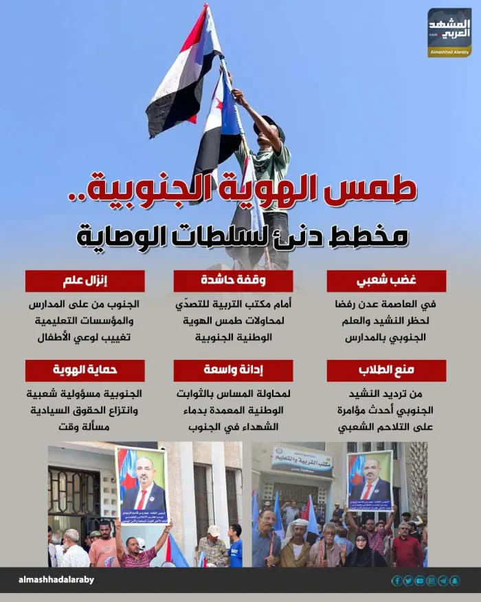 طمس الهوية الجنوبية.. مخطط دنئ لسلطات الوصاية (إنف...