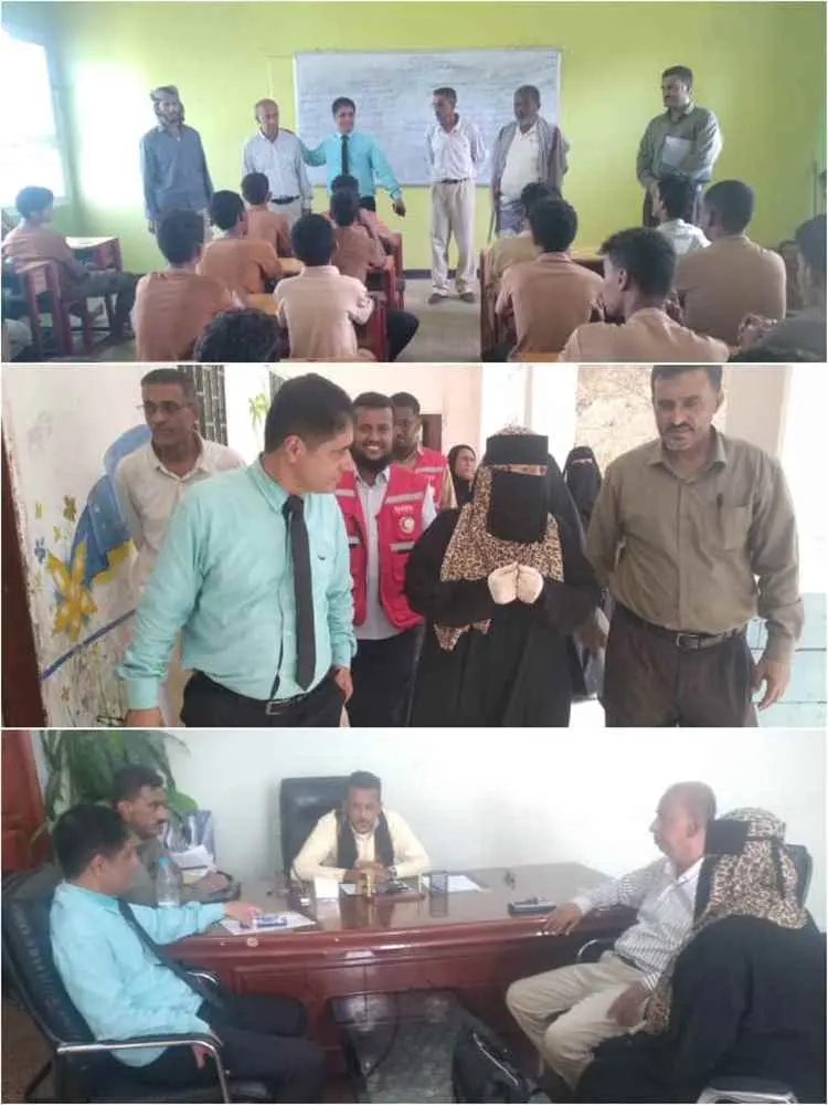 مدير عام تربية أبين يتفقد ثانوية الصديق ويدشن المب...