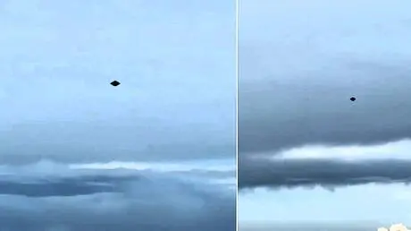 طيار يصور جسما غامضا يمر بجانب طائرة تجارية في الم...