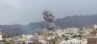 37 غارة عدوانية على تعز وحجة