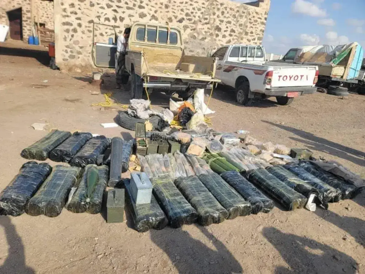 إحباط شحنة أسلحة للحوثيين على خط حضرموت-مأرب