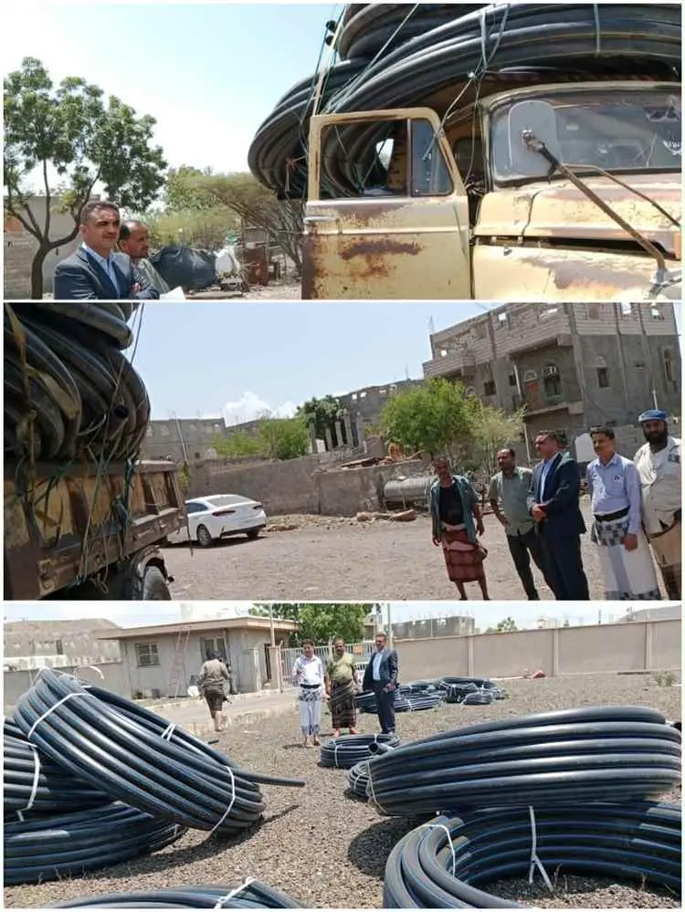 ردفان.. تسلم شبكتي مياه للعضبة السفلى والحبيل الغر...
