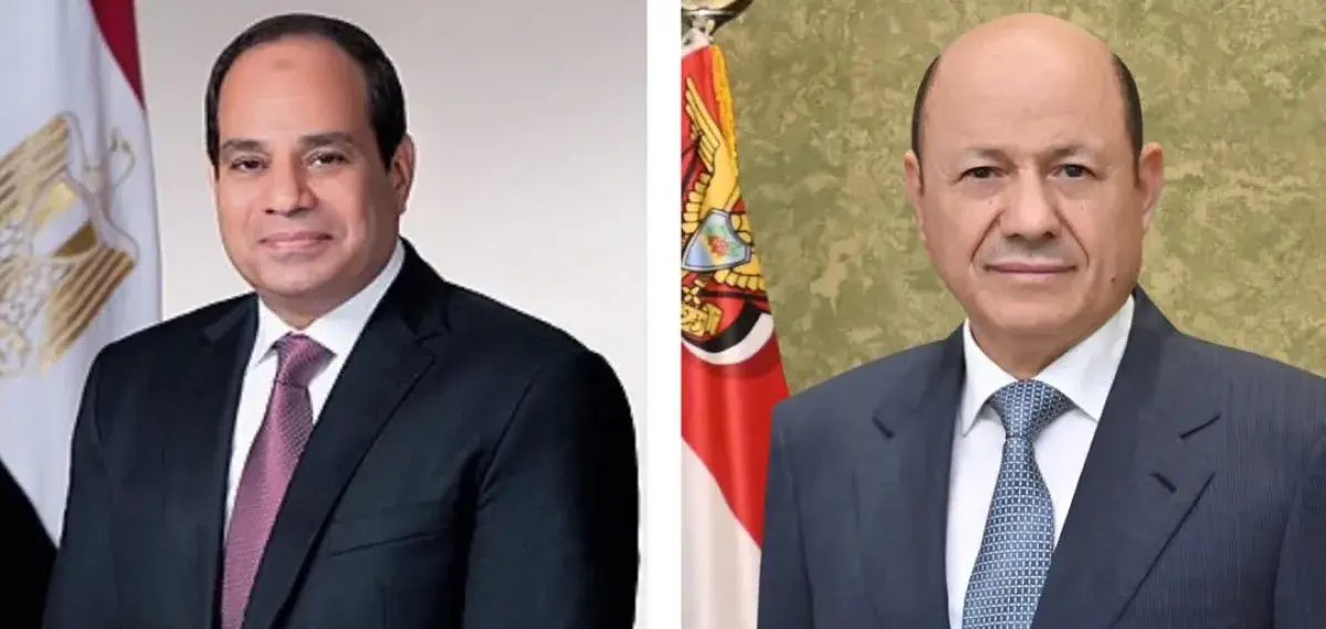 العليمي والسيسي يبحثان المستجدات في اليمن ويؤكدان...