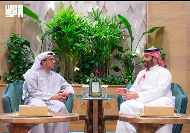 محمد بن سلمان يلتقي منصور بن زايد في الرياض ويبحثا...