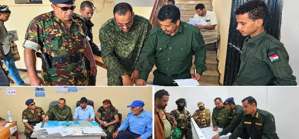 مدير شرطة الضالع يتفقد الأحوال المدنية ويتابع استئ...