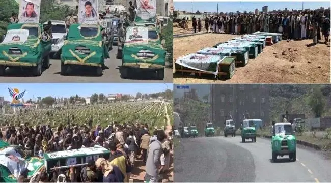 صنعاء تتحول إلى مدينة جنائز.. الحوثيون يزيلون اللوحات الإعلانية لتعليق صور قتلاهم ويستحدثون مقابر جديدة