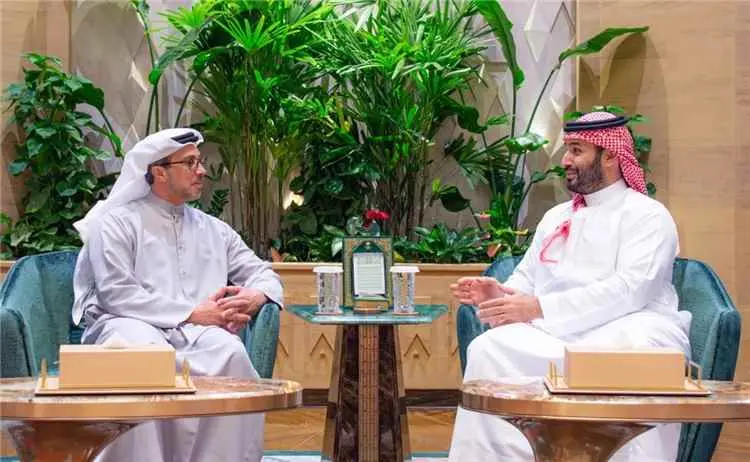لقاء محمد بن سلمان ومنصور بن زايد يثير تفاعلاً واس...
