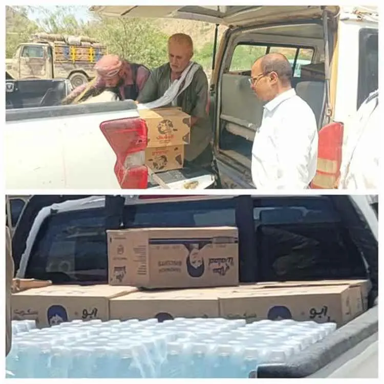 استجابة لدعوة محافظ لحج.. السلطة المحلية بطور الباحة تقدم دعماً غذائي للمقاتلين في جبهتي حيفان وعيريم