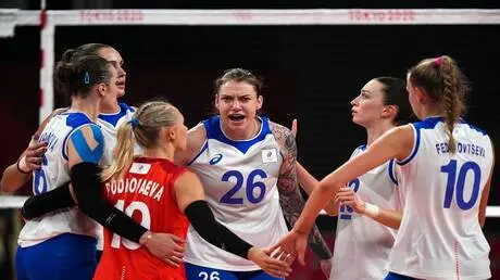 منتخب روسيا للكرة الطائرة للسيدات يشارك في بطولة ا...