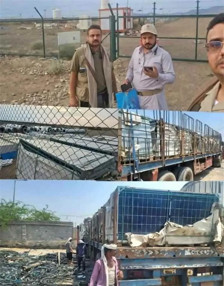 شاحنات تحمل ألواح كهرباء تهامة إلى صعدة.. ناشط يكش...