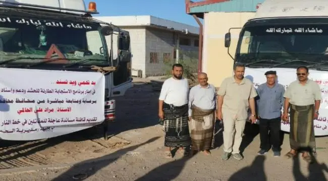 لحج تسير قافلتها الثالثة لدعم المرابطين في جبهات ا...