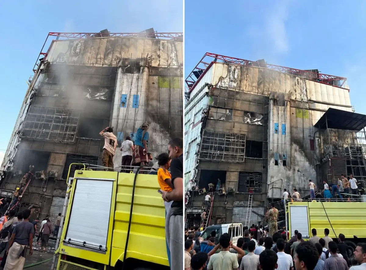 الدفاع المدني يخمد حريقًا اندلع في النخيل مول بالمنصورة